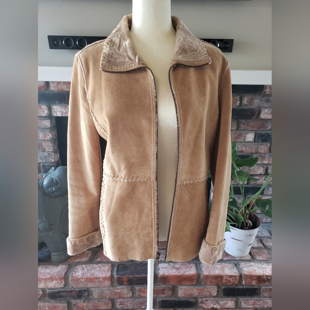 Suede Leather Jacket by Guess